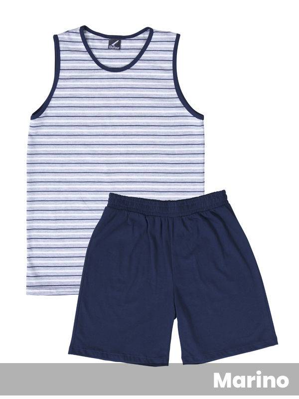 Pijama Musculosa Juvenil Rayado