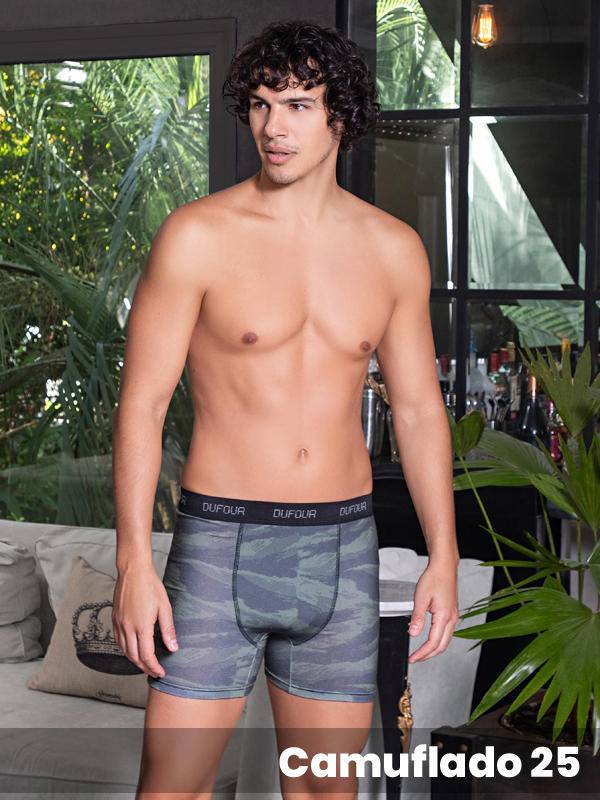 Boxer Estampado Spun Con Lycra