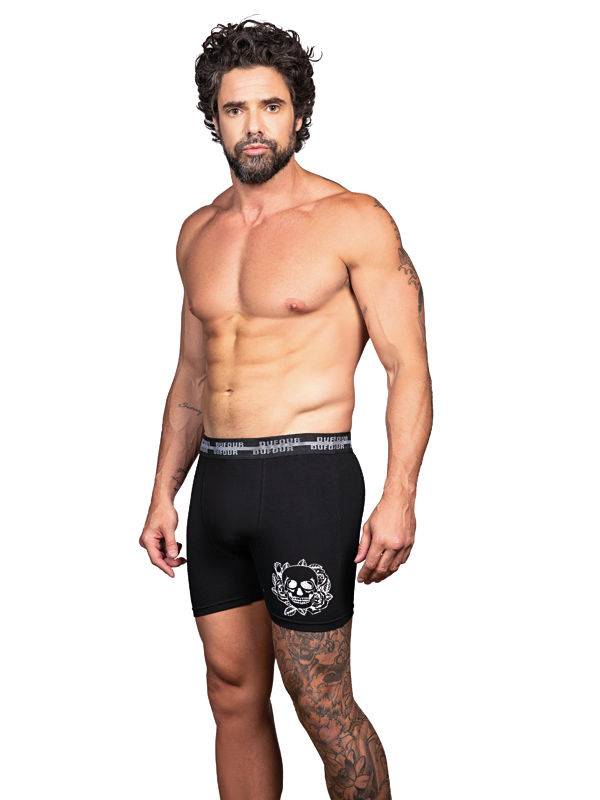 Boxer Algodón Lycra Estampa Tattoo