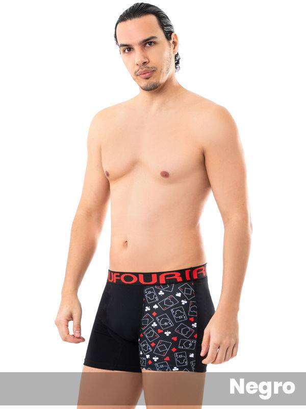 Boxer Algodón y Lycra Pierna Estampada
