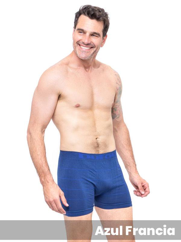Boxer Algodón Rayado sin Costura