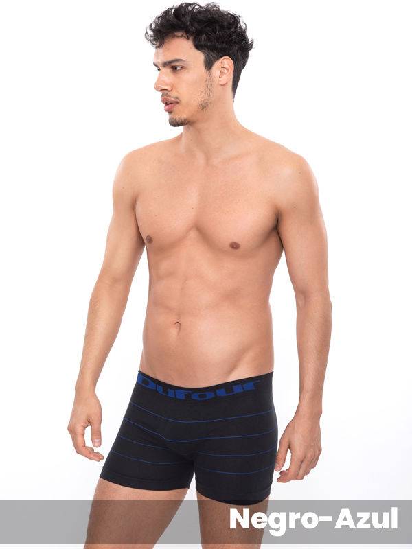 Boxer Algodón Rayado sin Costura