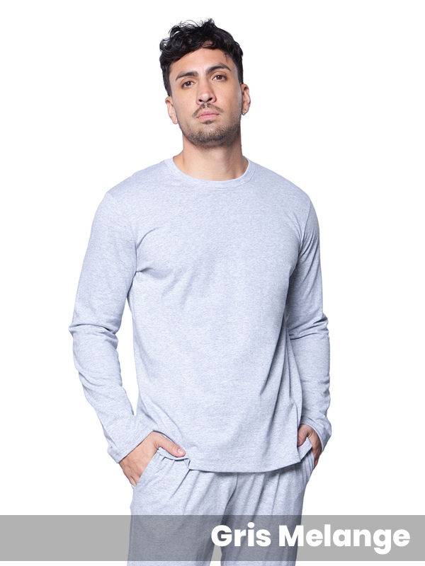 Remera Pijama Jersey Algodón Manga Larga