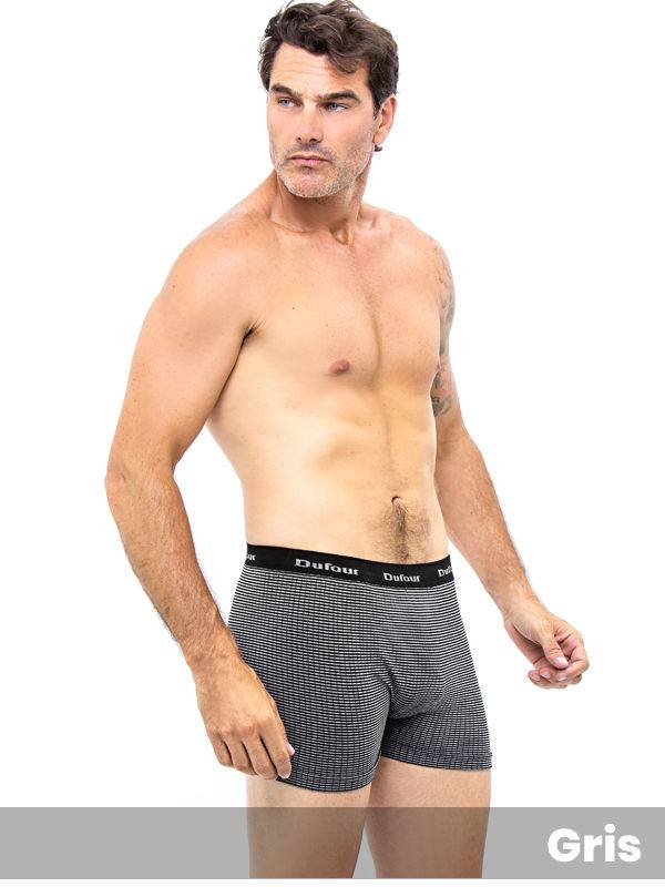 Boxer Algodón Rayado sin Costura