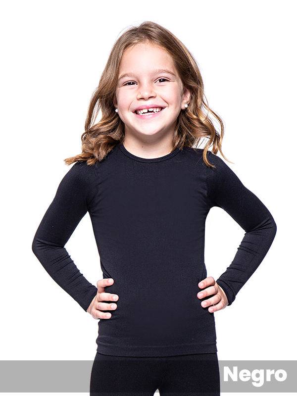 Camiseta térmica de niña sin costura