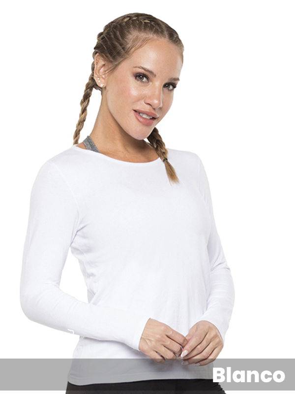 Remera Manga Larga Algodón Lycra