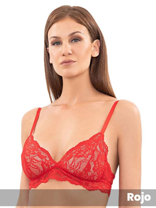 Corpiño Triángulo De Puntilla Armado