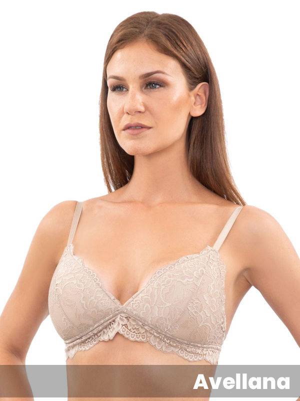 Corpiño Triángulo De Puntilla Armado