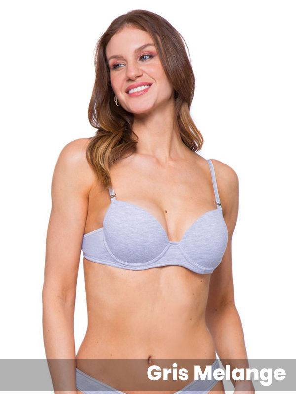 Corpiño Push-Up Armado Algodón Lycra