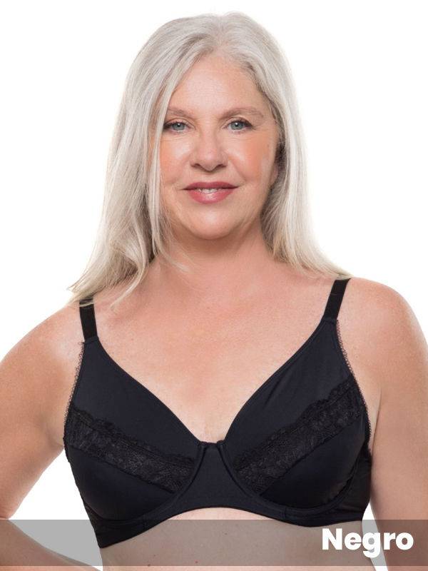 Corpiño Elegance Lycra y Puntilla con Aro