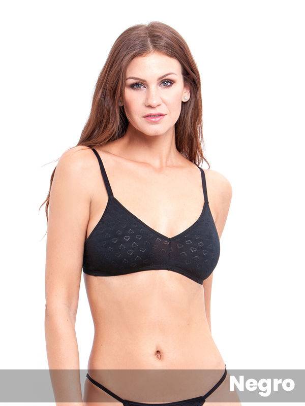 Corpiño Triángulo Microfibra Corazón