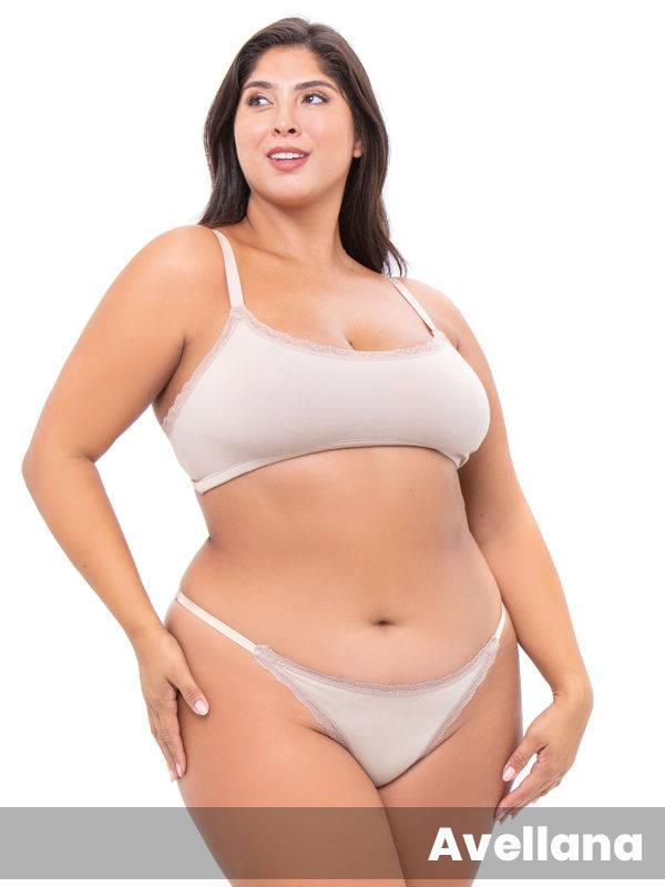 Top Algodón Con Elastano Con Puntilla