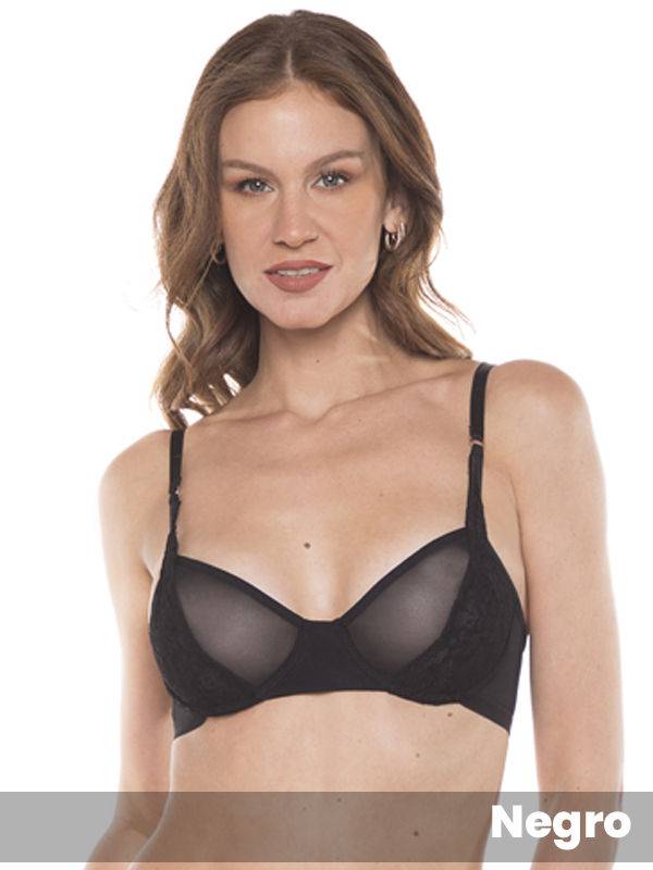 Corpiño Con Aro Tul Y Puntilla