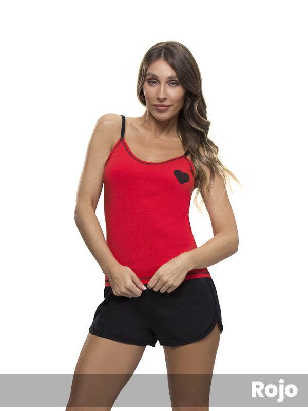 Pijama Con Bretel Corazón