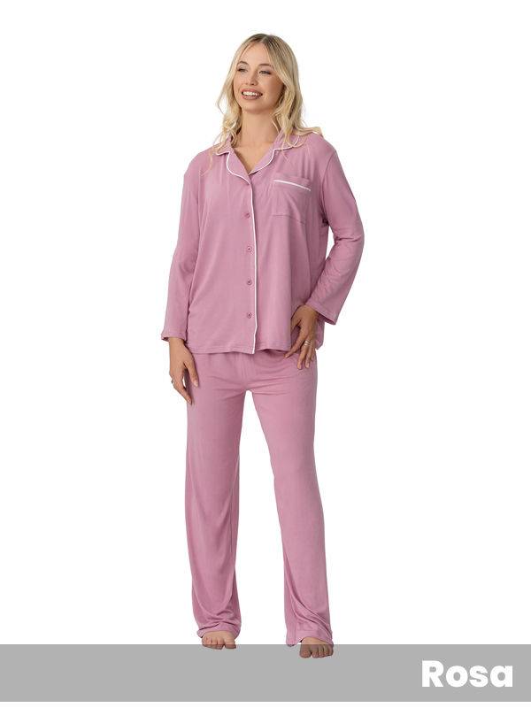 Pijama Camisero Liso