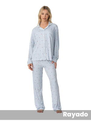 Pijama Camisero Estampado