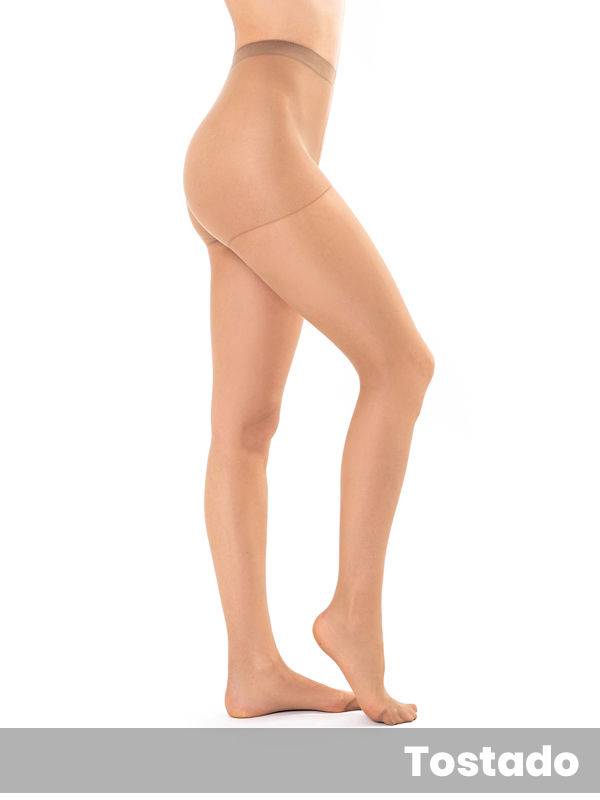 Panty Semiopaca con Puntera con Bombacha Lycra