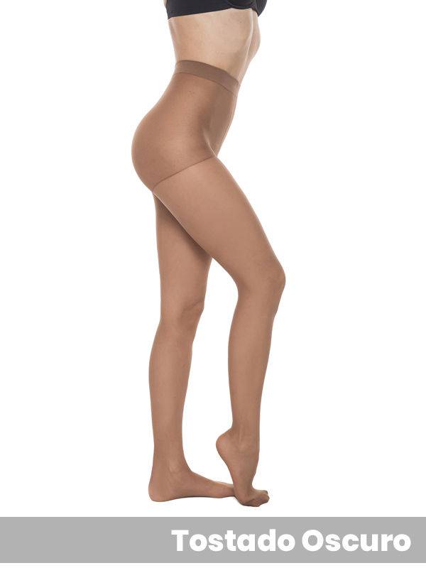 Panty Semiopaca con Puntera con Bombacha Lycra