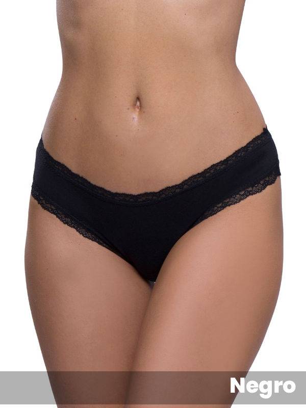 Vedetina Algodón Lycra Con Puntilla