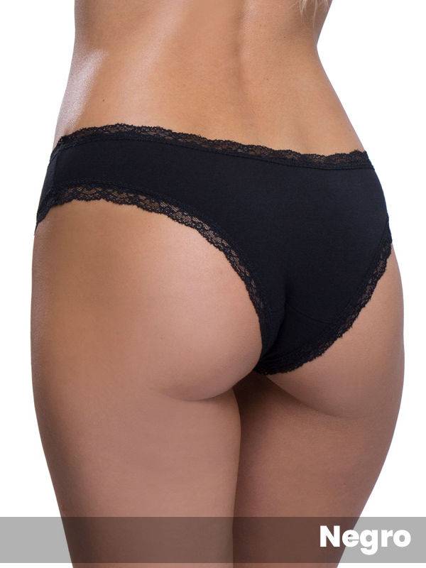 Vedetina Algodón Lycra Con Puntilla