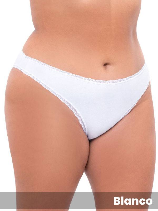 Vedetina Algodón Lycra Con Puntilla