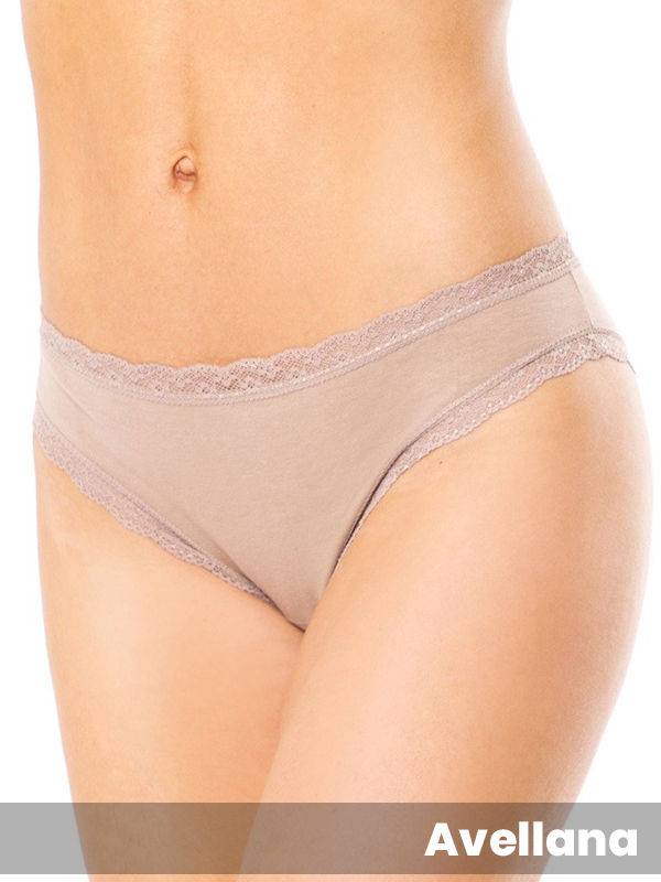 Vedetina Algodón Lycra Con Puntilla