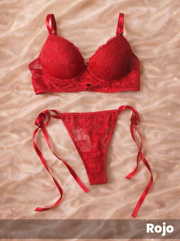 Soft en puntilla y tangaless con cinta raso
