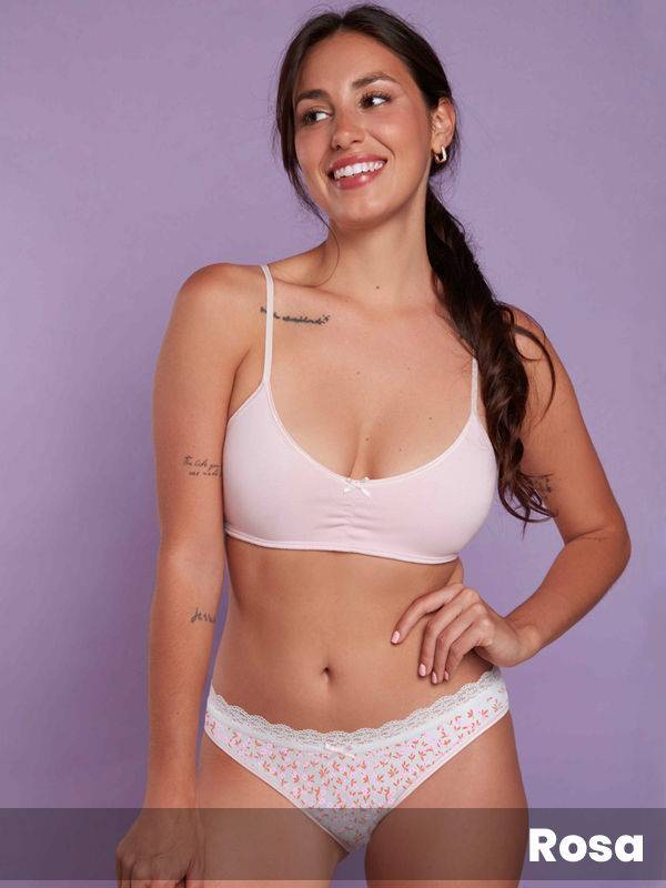 Top con relleno desmontable y vedetina estampada