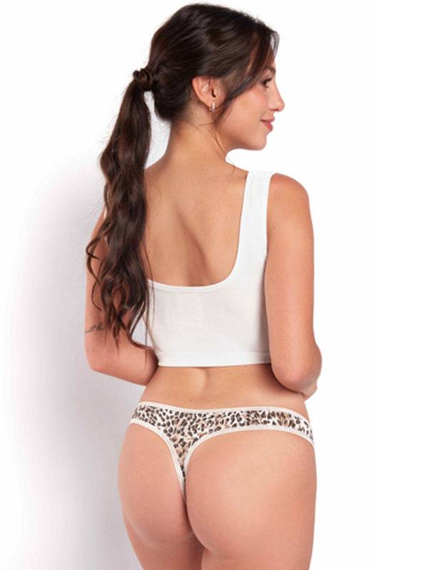 Pack x3 bombacha colaless en algodón y lycra estampado