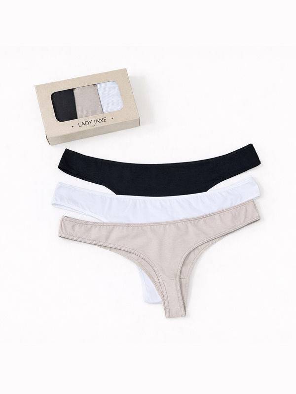 Pack x3 bombacha colaless en algodón-lycra