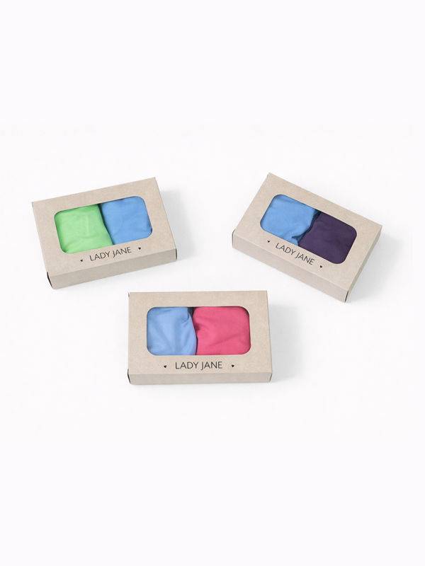 Pack por 2 tangaless microfibra con elastico combinado