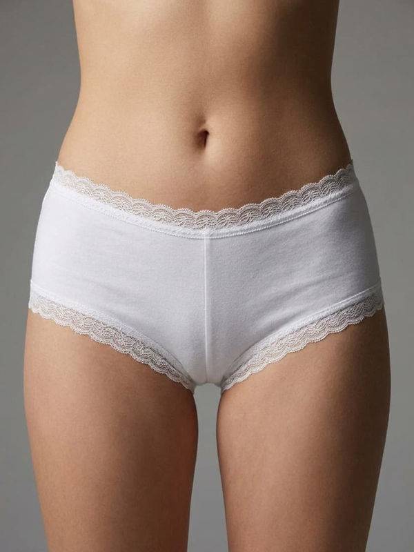 Pack Por 2 Minishort Algodón Y Lycra Y Puntilla