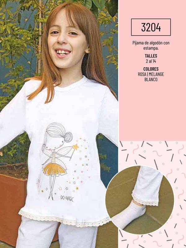Pijama de algodón con estampa