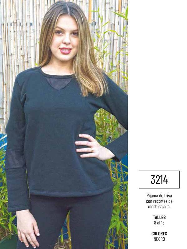 Pijama De Frisa Con Recortes De Mesh Calado