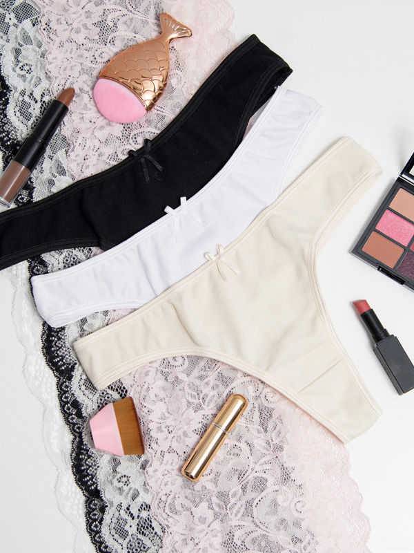 Pack x3 bombacha colaless en Algodón con Lycra Lisa Clasica talle XL
