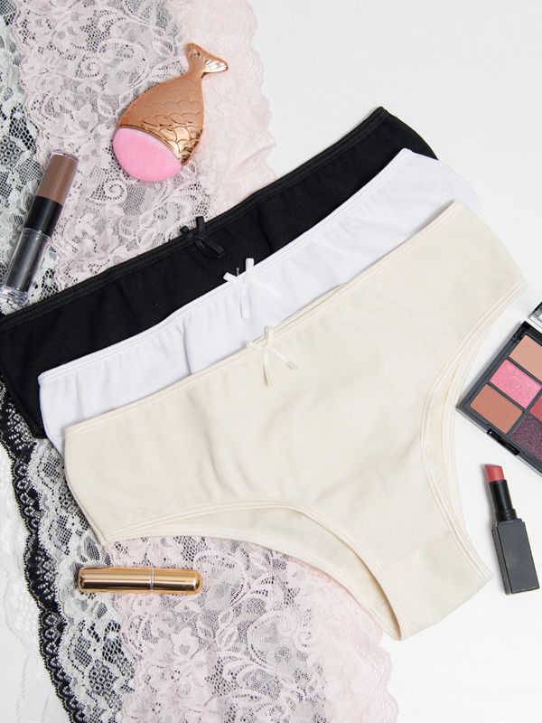 Pack x3 Culote en Algodón con Lycra Liso Clasico talle L