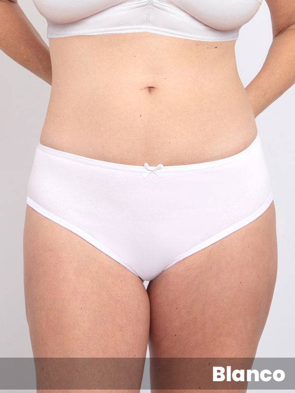 Pack X3 Culote En Algodón Con Lycra Liso Clasico Talle L