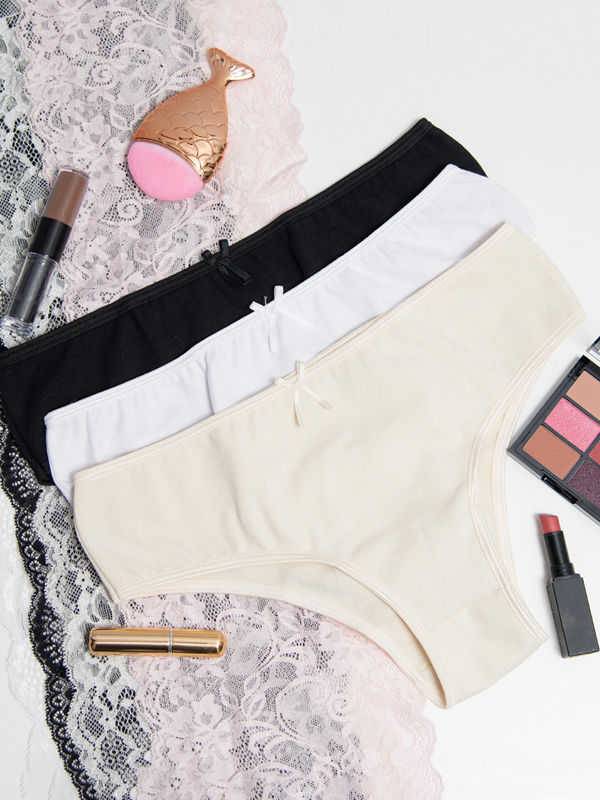 Pack X3 Culote En Algodón Con Lycra Liso Clasico Talle Xl