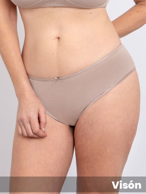 Pack X3 Bombacha Tiro Corto En Algodón Con Lycra Lisa Clásica Talle M