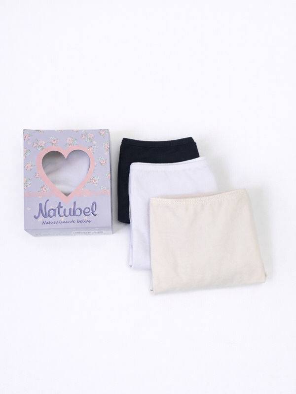 Pack X3 Bombacha Tiro Corto En Algodón Con Lycra Lisa Clasica Talle Xl