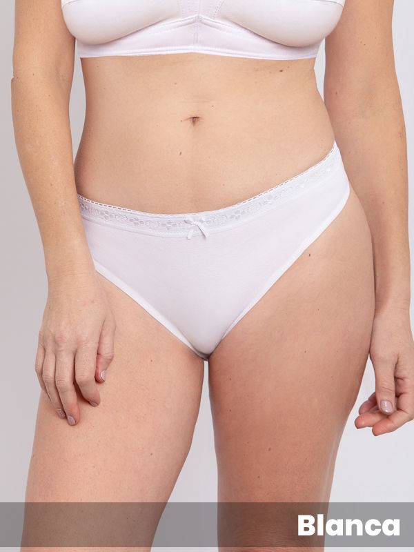 Pack x3 Vedetina en Algodón con Lycra con Puntilla talle XL