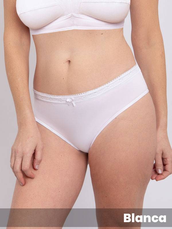 Pack X3 Culote En Algodón Con Lycra Y Puntilla Talle Xl