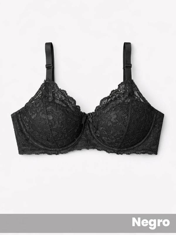 Corpiño Reductor De Puntilla Con Taza Forrada T.90 Al 120