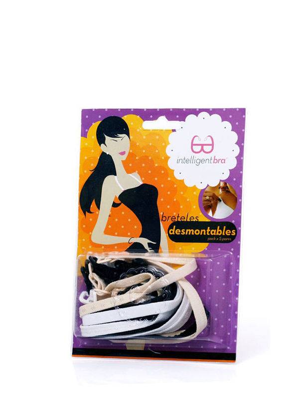 Breteles desmontables Pack x3 De 6 Mm Gancho Plastico