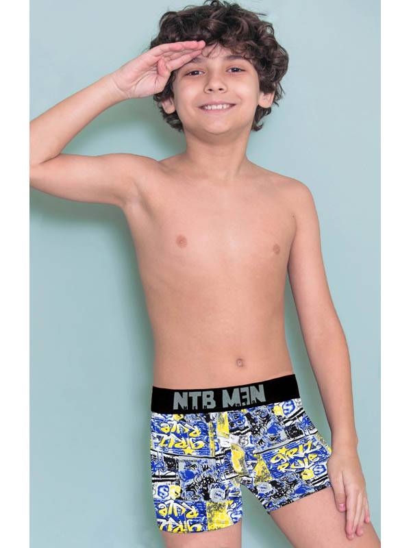 Boxer Juvenil Alg/Lycra Estampado y Elastico Personalizado