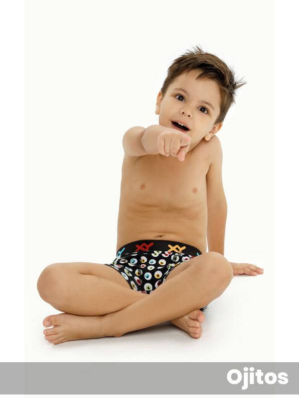 Bóxer Niño Algodón-Lycra Estampado Ojitos