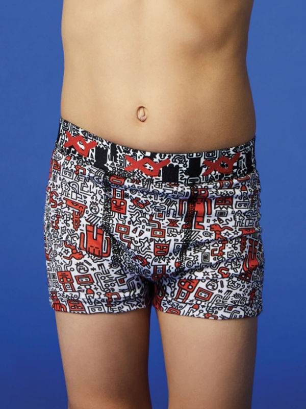 Bóxer niño algodón-lycra estampado CODE