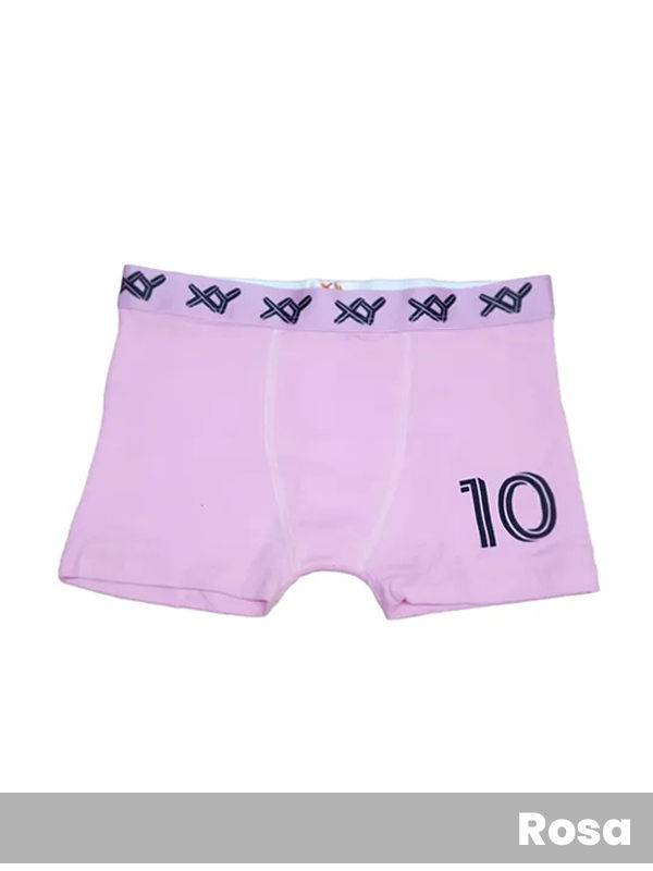 Bóxer niño algodón-lycra liso con estampa GOAT
