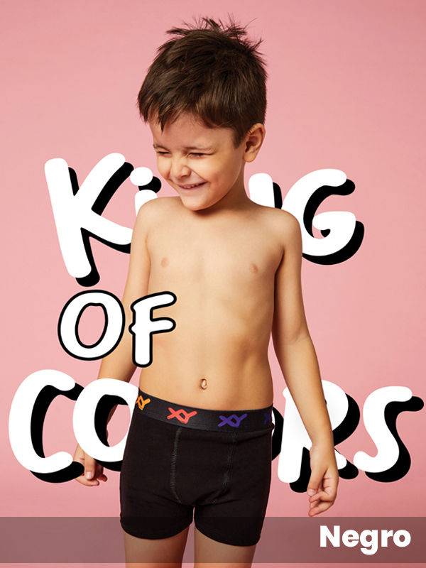 Boxer niño algodón-lycra liso