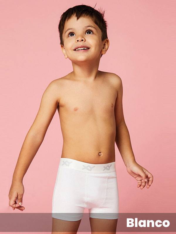 Boxer niño algodón-lycra liso
